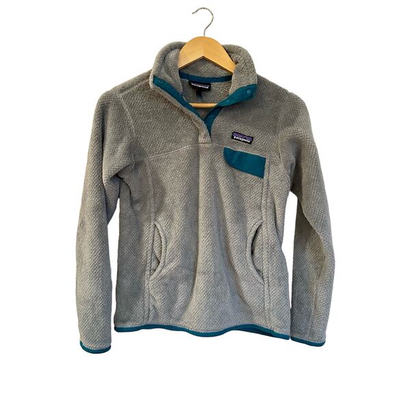 Women's Gray Patagonia Fleece Pull Over sz S Patagonia Re-Tool Fleece - Picture 1 of 9